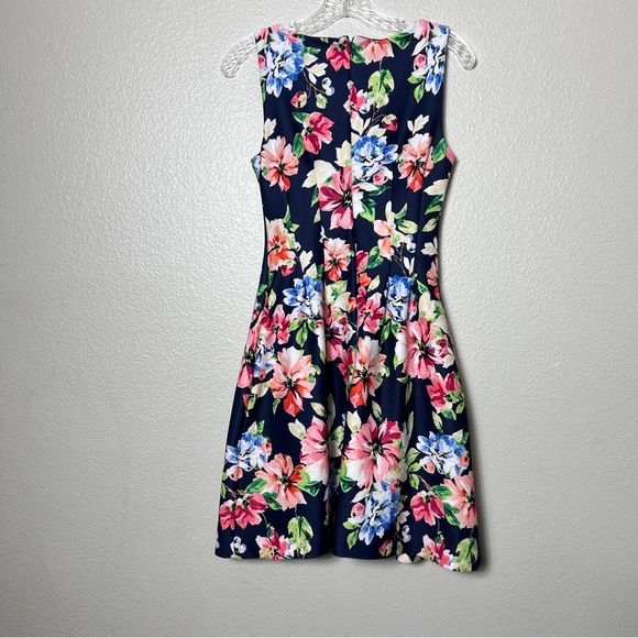 Vince Camuto Floral Sleeveless Dress - Navy and Pink - Picture 5 of 7